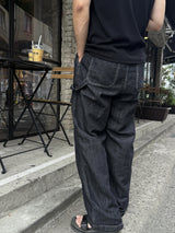 Linen carpenter wide banding denim