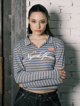 SLIM COLLAR L/S (BLUE)