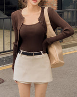  Benu Suede Skirt & Belt Set