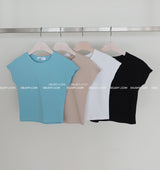 ソフトクロップド丈半袖Tシャツ