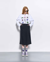 DOZI - Pinched Midi Skirt _ Charcoal