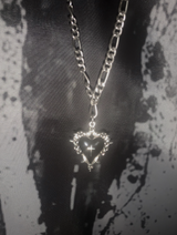 Toani Black Heart Chain Necklace
