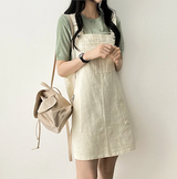 Monthly pocket suspender dress
