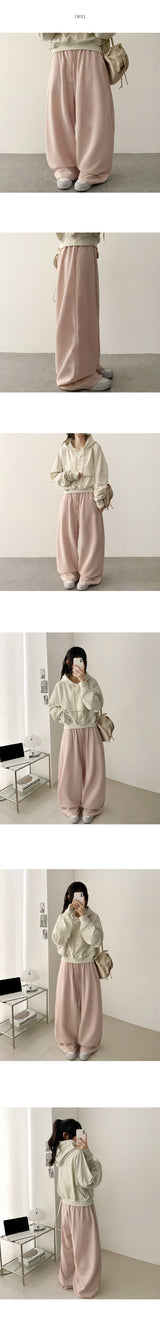 Movin Elastic Spandex Straight Wide Banded Waist Pants