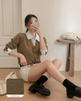 Jins Shirt Layered Knitwear