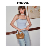 muva. Premium‑Feel Mini Hand Tote for Women, Basket‑Style Genuine‑Leather Mommy Bag, Shoulder Hand & Cross‑body Bag, New Arrival May 16