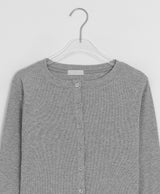Lengmo Ribbed Round Crop Cardigan