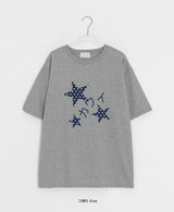 [unisex] Yuuji Star Printing Dot Short Sleeve Tee