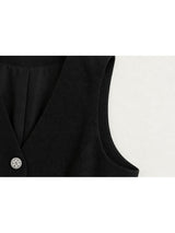 [PRE-FALL] Dana Vintage Button Tailored Vest Navy