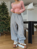 Jerry Square Angora Crop Cardigan