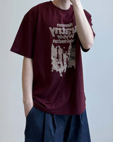 ウィーバー プリント オーバーサイズ ハーフスリーブ Tシャツ
