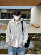 Basic Two-Way Hood Zip-Up (2 Colors)