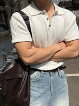 Dao placket collar knitwear