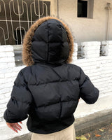 エル リブヘム ファーフード ショートパディングジャケット