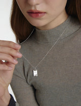 25FW★ Volume Square H BAR Necklace L