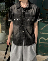 Weron Regular Denim Short Sleeve Shirt