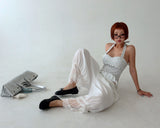 Lace Capri Balloon Wide Pants