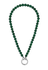 [MADE] Capsule02  Silver Open Pendant Gemstone Necklace _Green