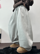SWEAT BALLOON BACK POINT LONG PANTS🤎🖤🩶3COLOR