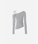 Cats Draping One-Shoulder Top
