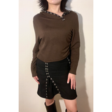 HOOK N EYE HIDDEN FLARE SKIRT