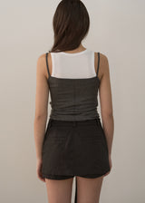 LAYERED SLEEVELESS 2WAY TOP _GREY