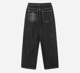 No.1126 back embro wide denim PT