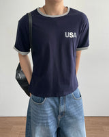 Border Crop Short Sleeve T