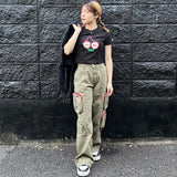 KIRSH X TOKYO ビックチェリークロップTシャツ【ブラック】