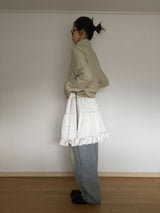 light sand denim wide long pants