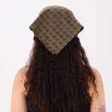 khaki knit bandana