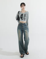 Choker Neck Cropped T-shirt