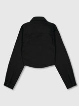 クロップダブルカラーシャツ (Black)