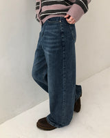 ニュアセミワイドデニムパンツ