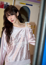 leopard lace uniform mtm - pink