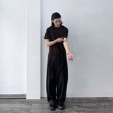 Vertical Texture Baggy t Shirt