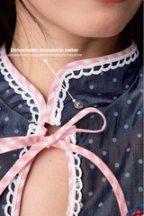 Dear Days Cheongsam Top (Navy)