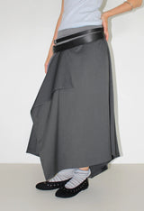 UNBALANCE WRAP LAYERED SKIRT