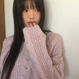 Wittle alpaca twisted V-neck knitwear