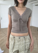 ROMANCE LACE TEE (4color)