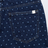 ダークブルードットデニムパンツ code 21100