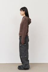 Kell Button Striped Hoodie