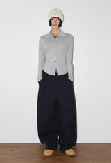 LAYERED COLLAR CARDIGAN