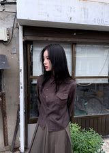 アシンメトリーストライプシャツ