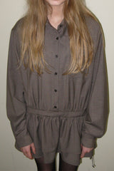 Sandy check onepiece_brown