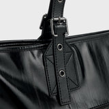 Glossy Buckle Bag (Black)