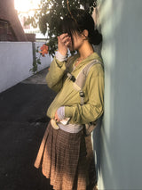 Rib Vintage Check Skirt