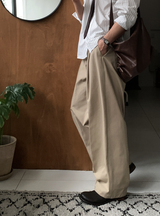 No-Mace Back Banding Cotton Ton-Chin-Wide Pants