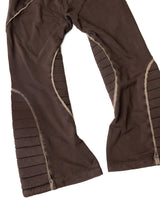 FRINGE MOTOR WASHED BROWN PANTS