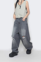デストロイドバルーンデニムパンツ
